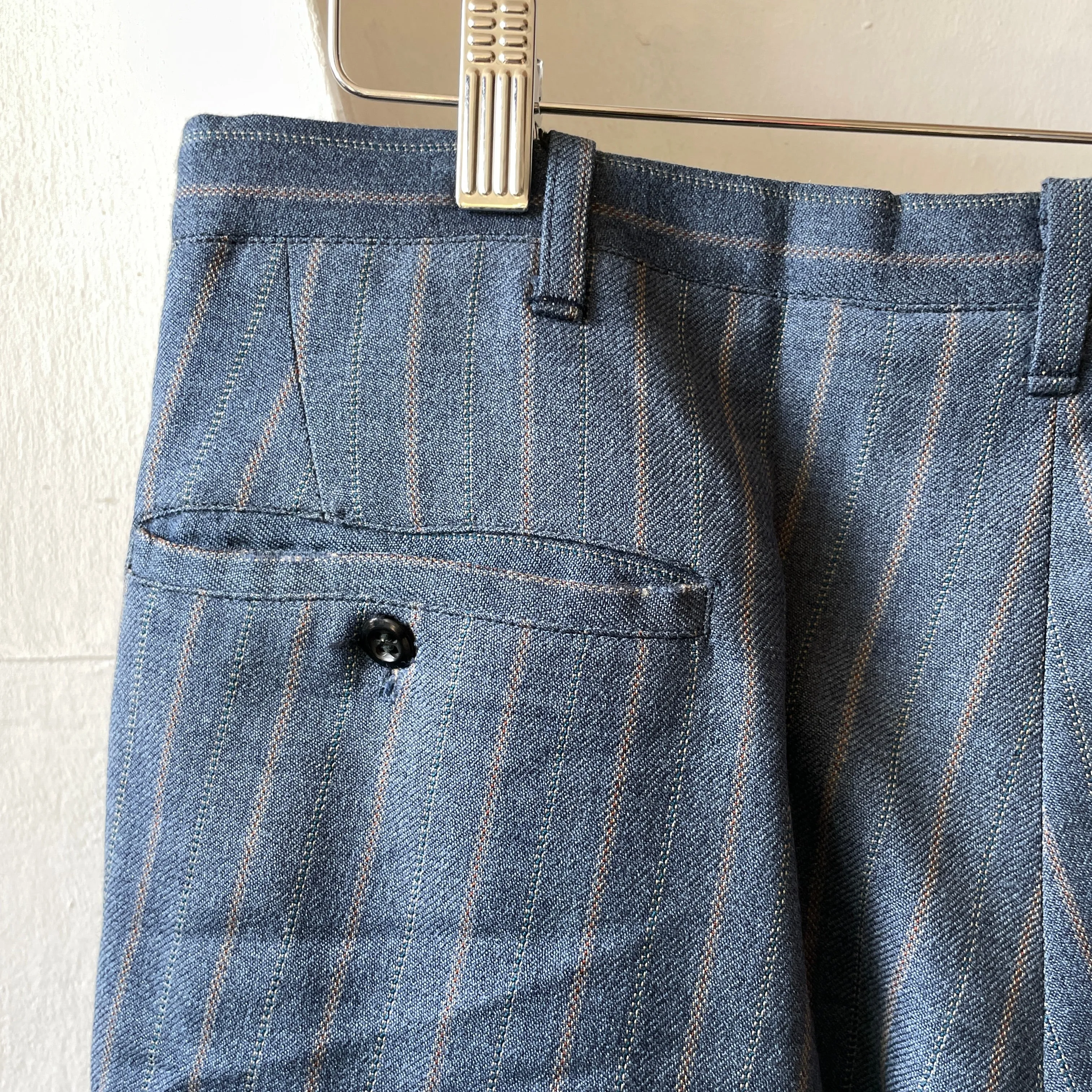 40’s Wool Striped Trousers - 32" x 28"