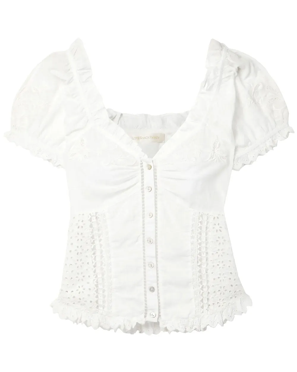 Antique White Eyelet Bryant Top