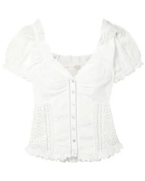 Antique White Eyelet Bryant Top