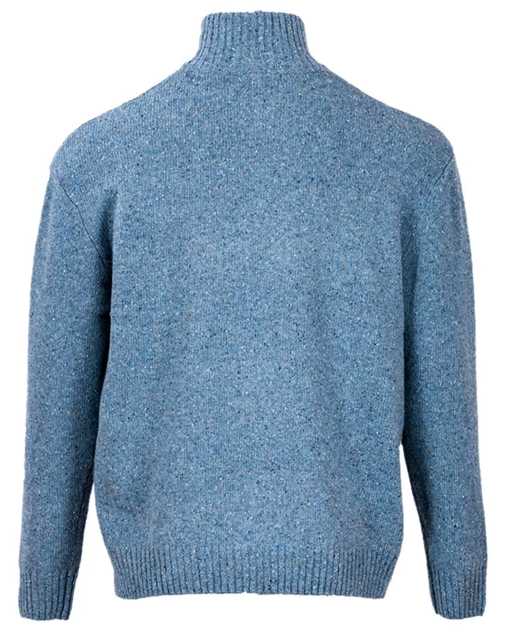 Aran Wool Zip Neck Sweater