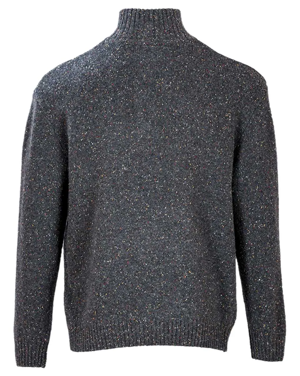 Aran Wool Zip Neck Sweater