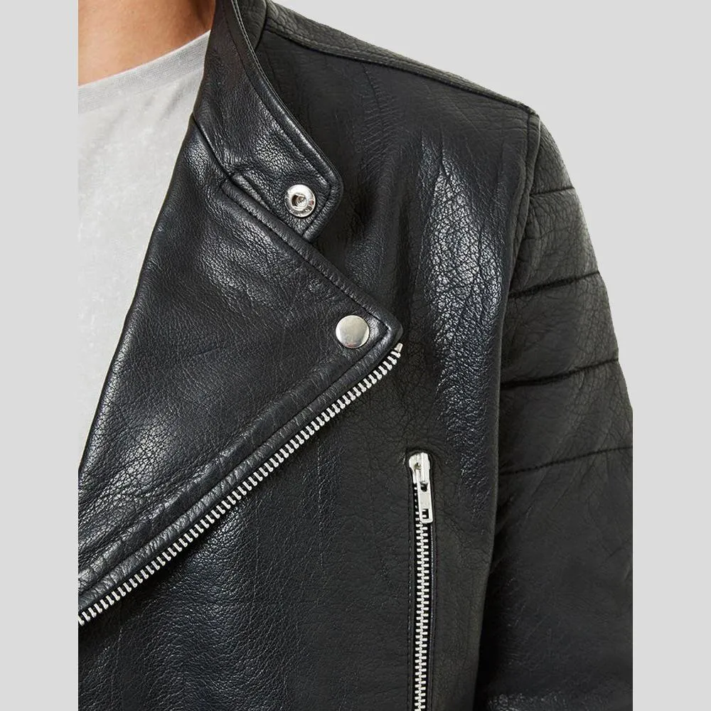 Barret Black Motorcycle Leather Jacket