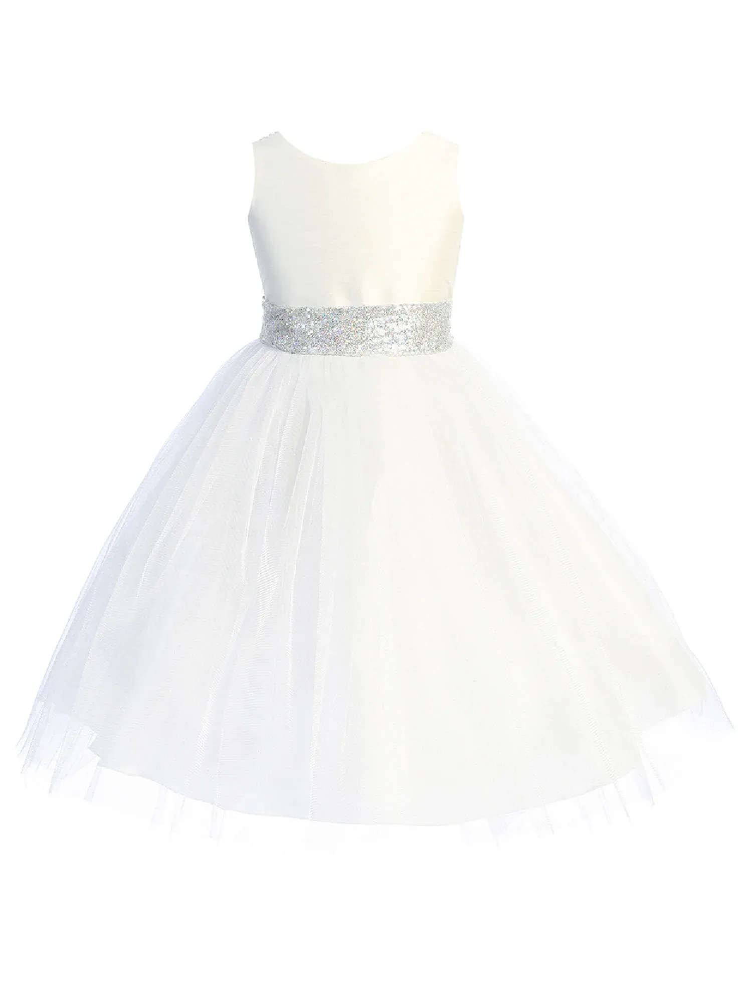 Big Girls Sequin Glitter Tulle Flower Girl Dress, Sizes 14.5-20.5