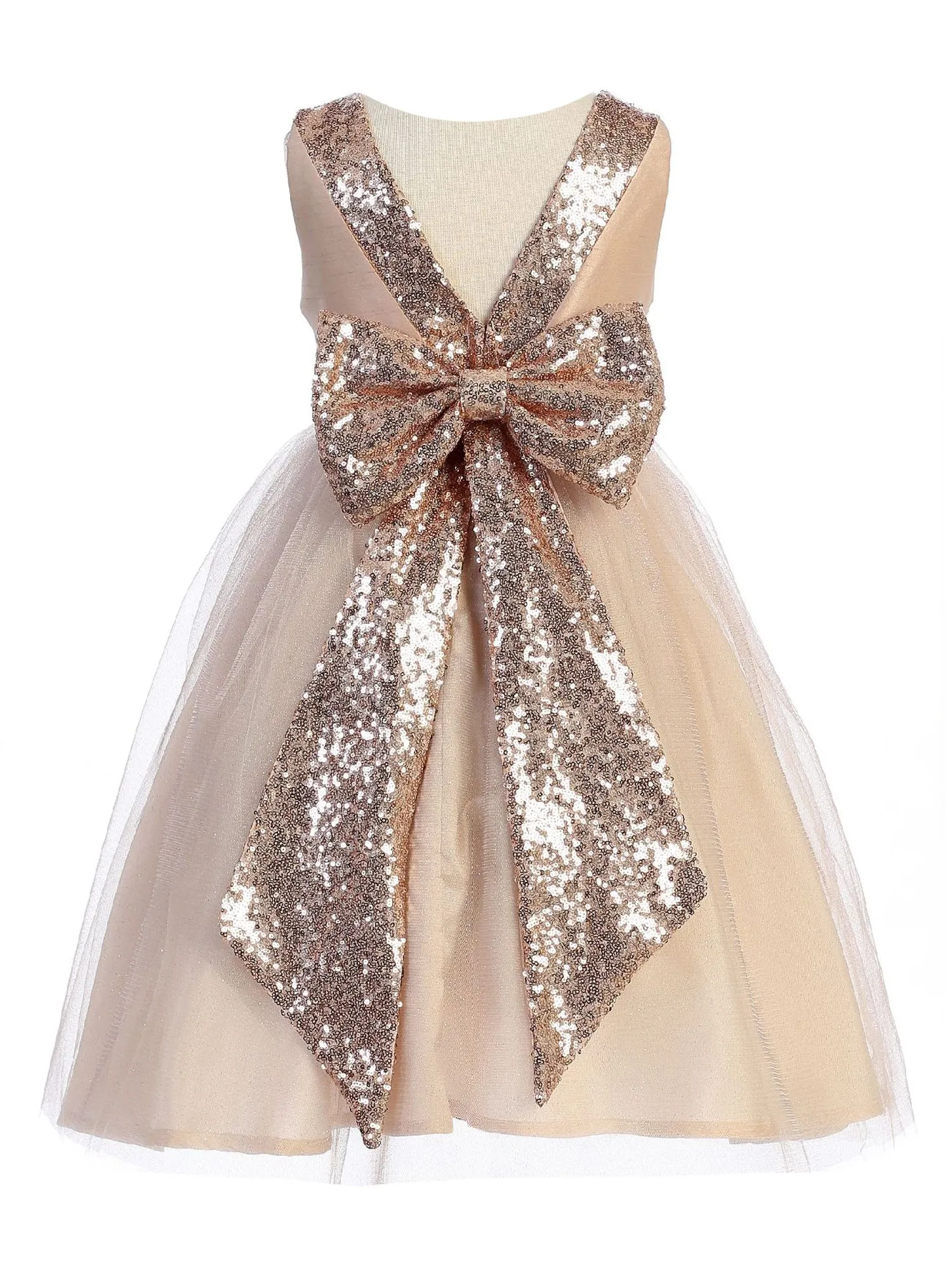 Big Girls Sequin Glitter Tulle Flower Girl Dress, Sizes 14.5-20.5