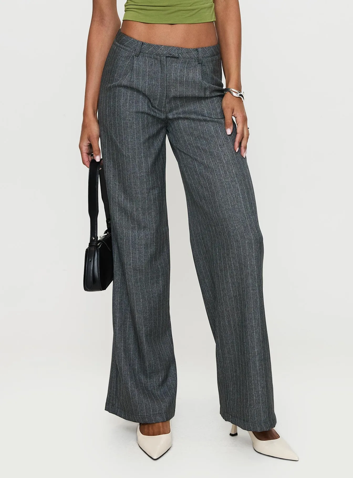 Broadcast Pants Grey Pinstripe