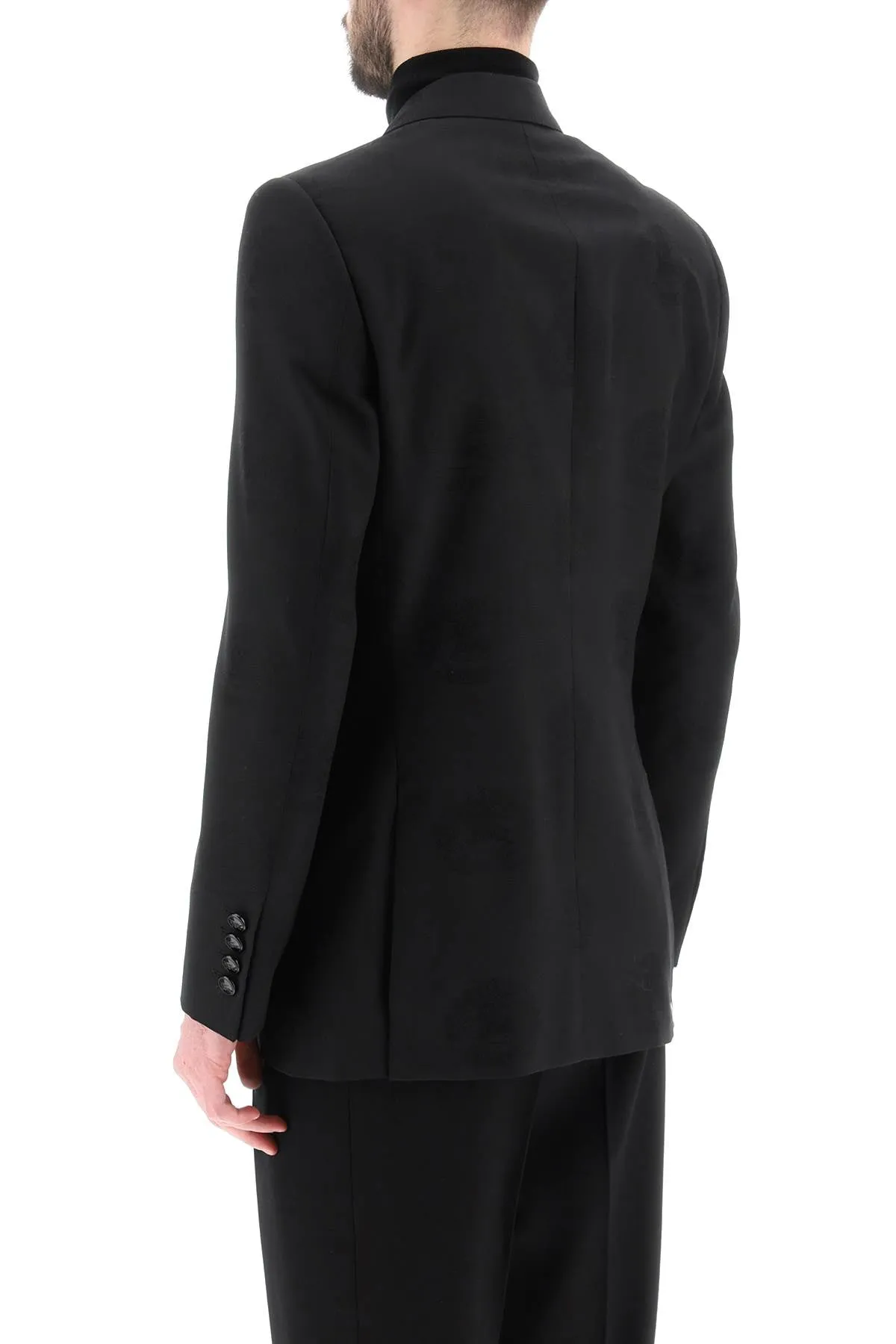 Burberry Tuxedo Jacket With Jacquard Details