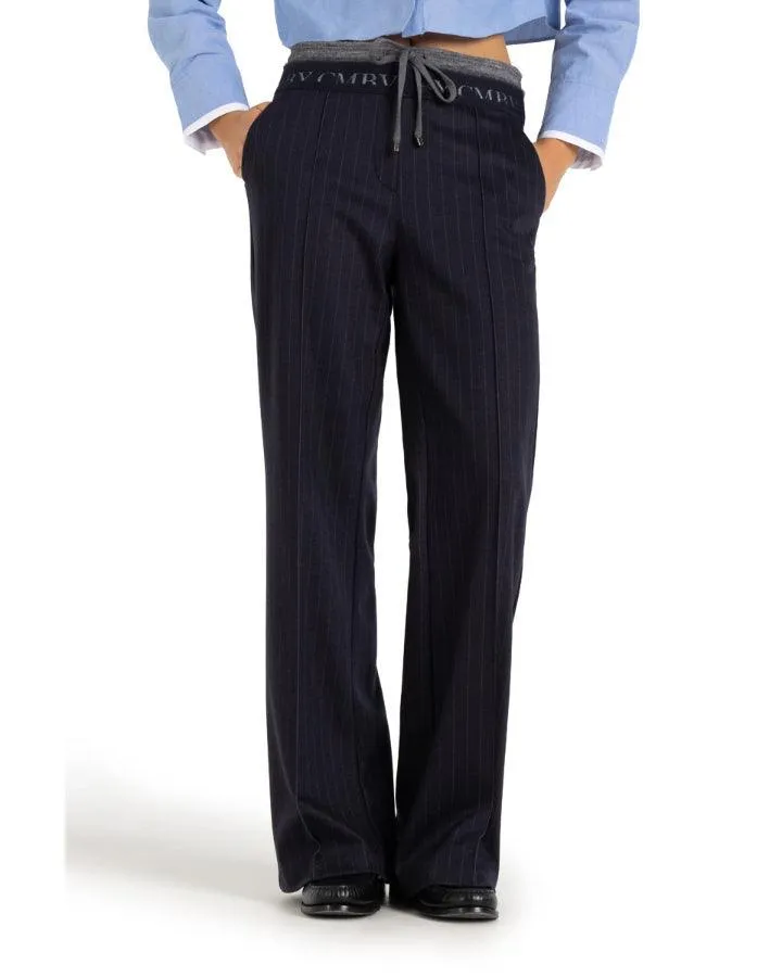 Cambio Ava Double Waist Pinstripe Pant