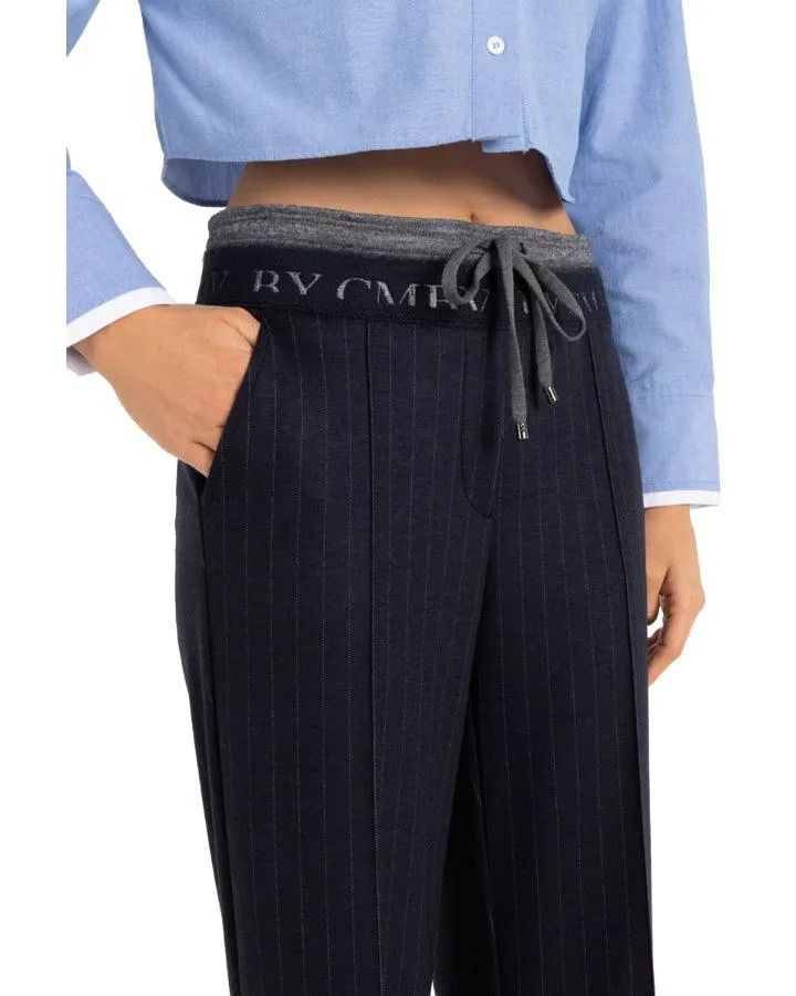 Cambio Ava Double Waist Pinstripe Pant