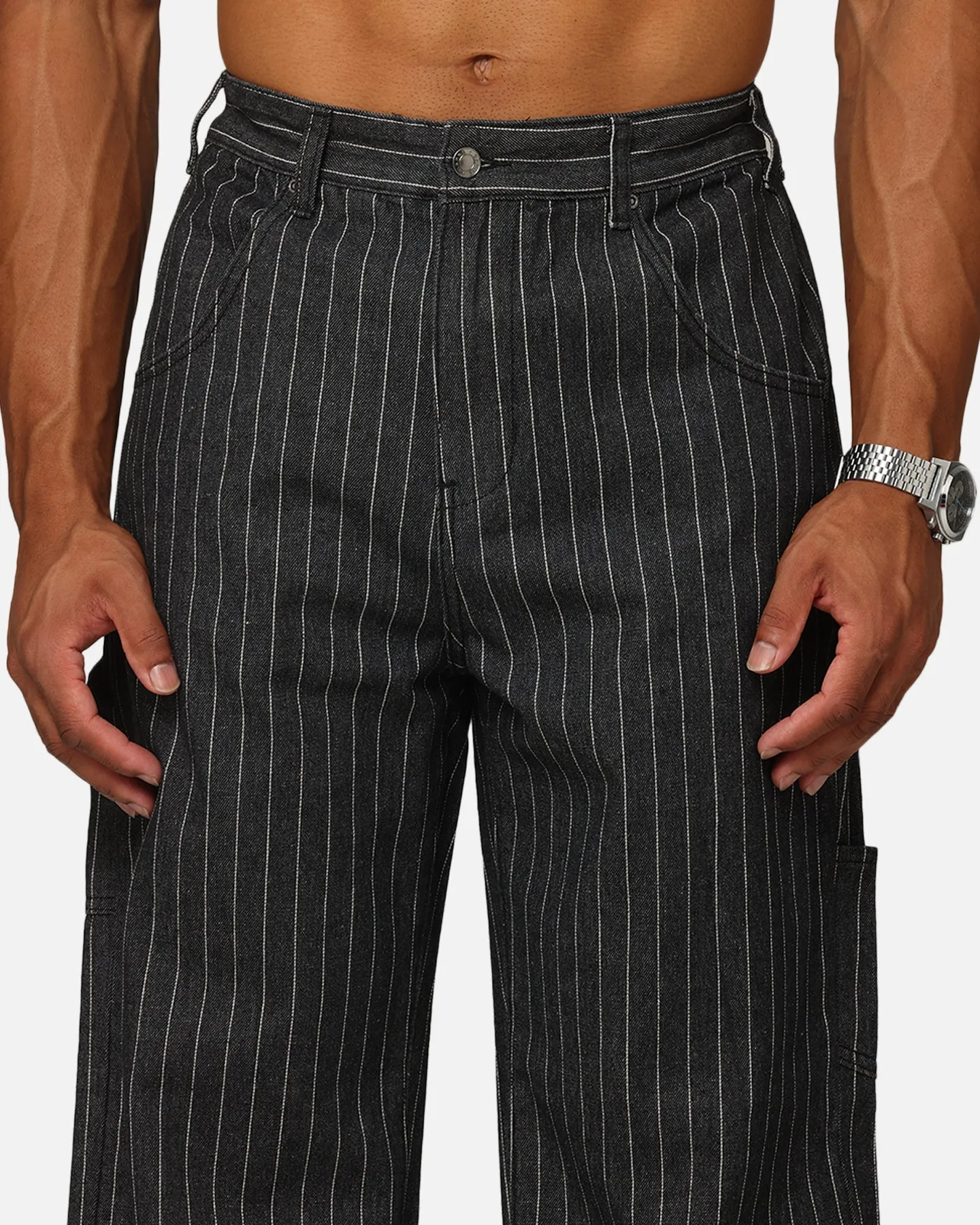 Carre Pinstripe Astoria Pant Black Pinstripe