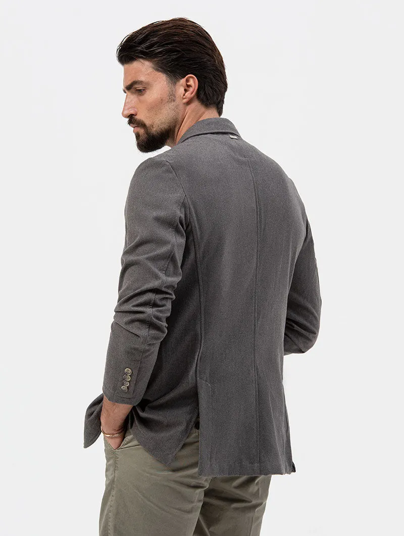 COLIN SINGLE BREASTED BLAZER IN DARK GREY