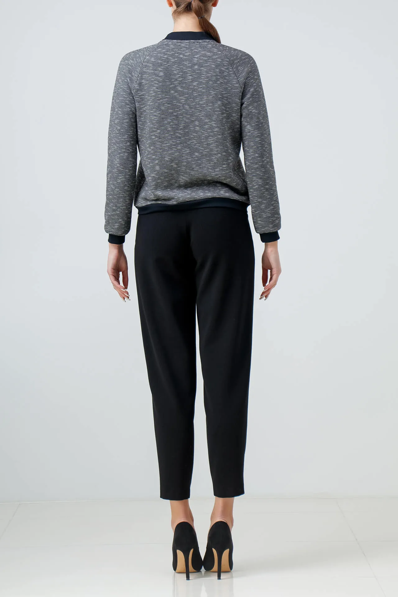 Crepe straight-leg pants