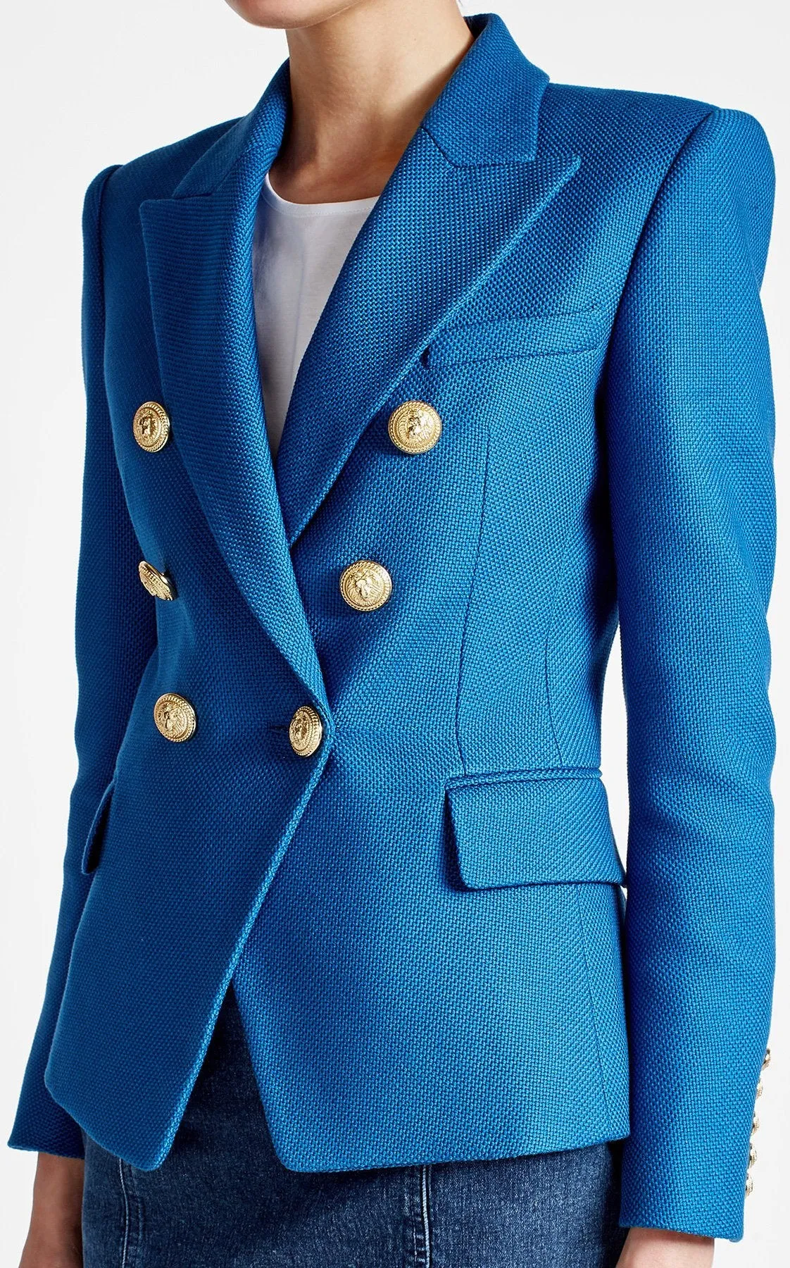 Double-Breasted Blazer, Blue