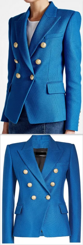 Double-Breasted Blazer, Blue