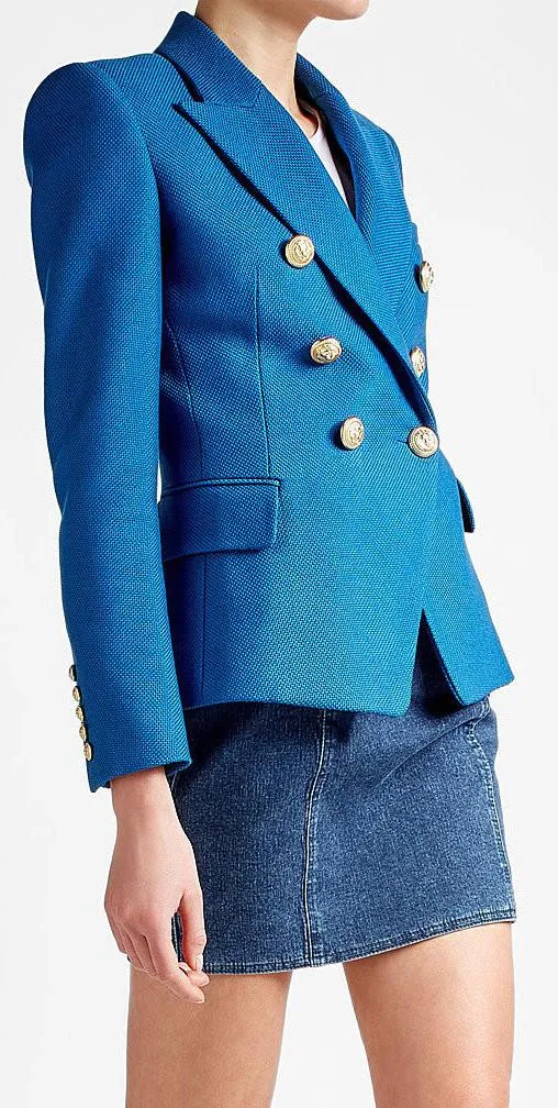 Double-Breasted Blazer, Blue