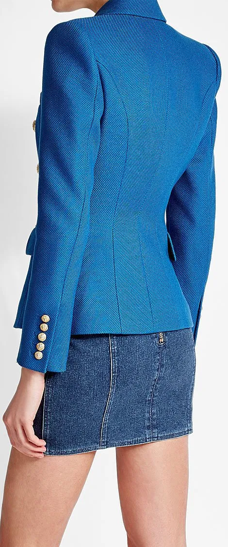 Double-Breasted Blazer, Blue