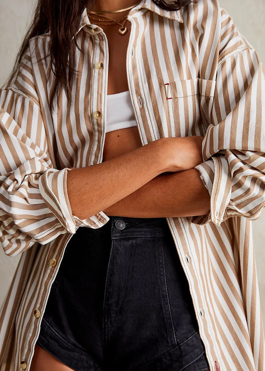 Freddie Striped Shirt - Neutral Combo