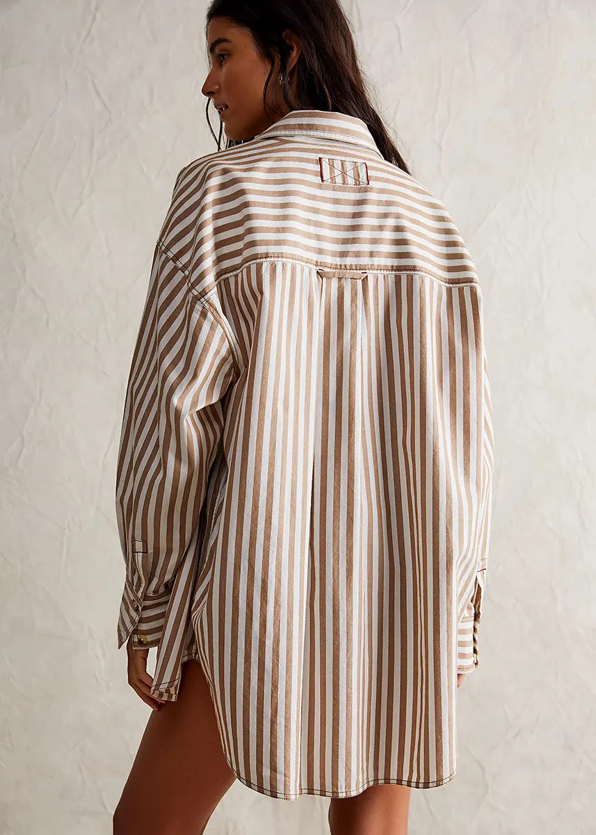 Freddie Striped Shirt - Neutral Combo