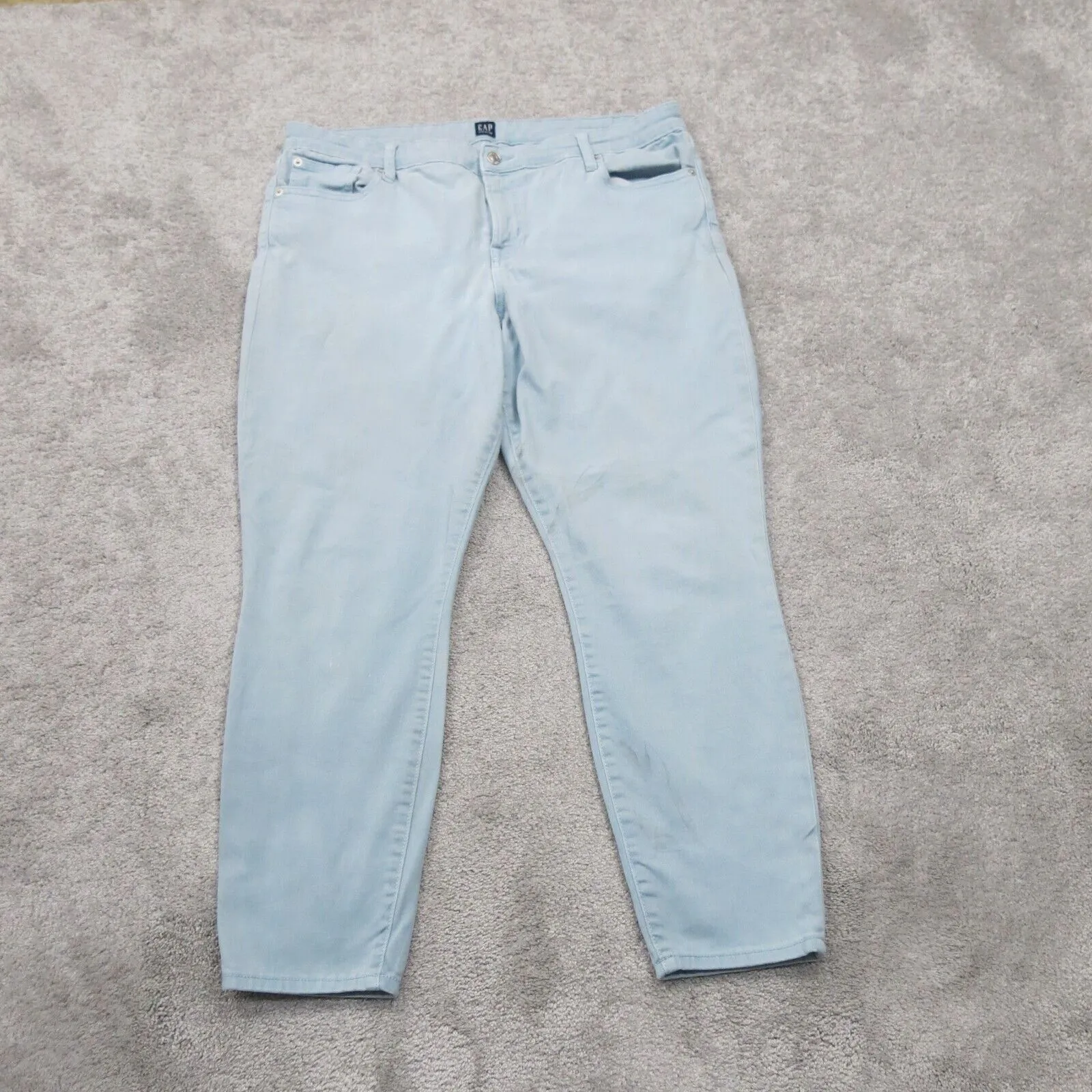 Gap Womens 3 Regular Legging Jeans Denim Stretch Mid Rise Light Blue Size 33