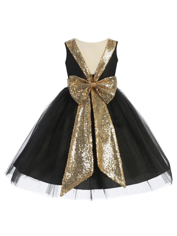 Girls Multi Color Sequin Glitter Tulle Special Occasion Dress 2-12