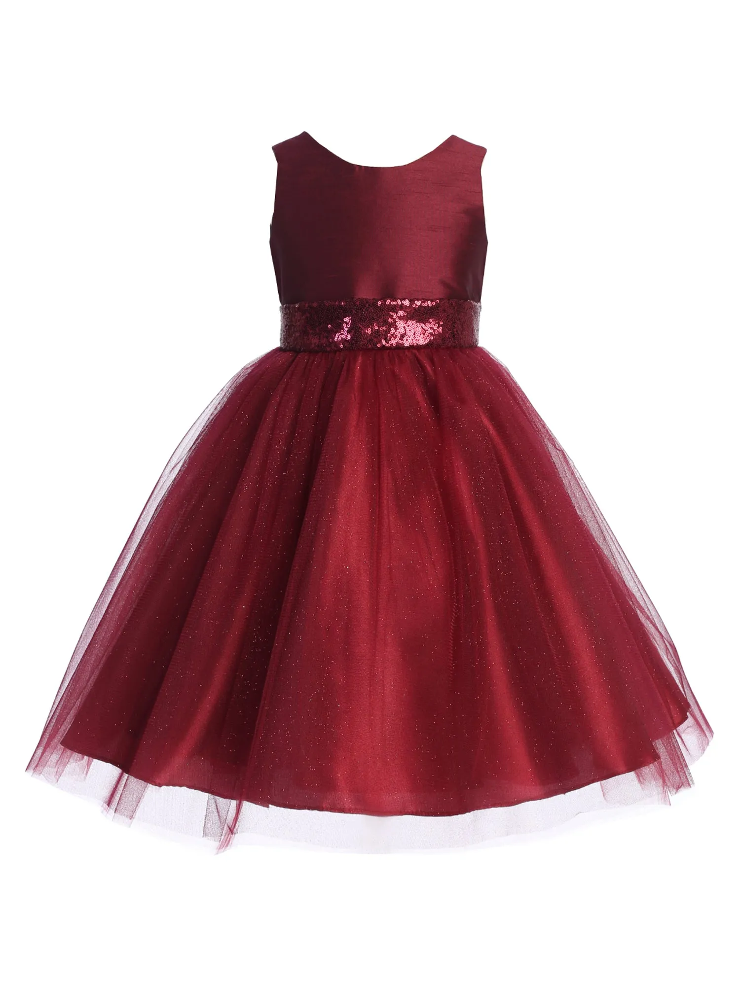 Girls Multi Color Sequin Glitter Tulle Special Occasion Dress 2-12