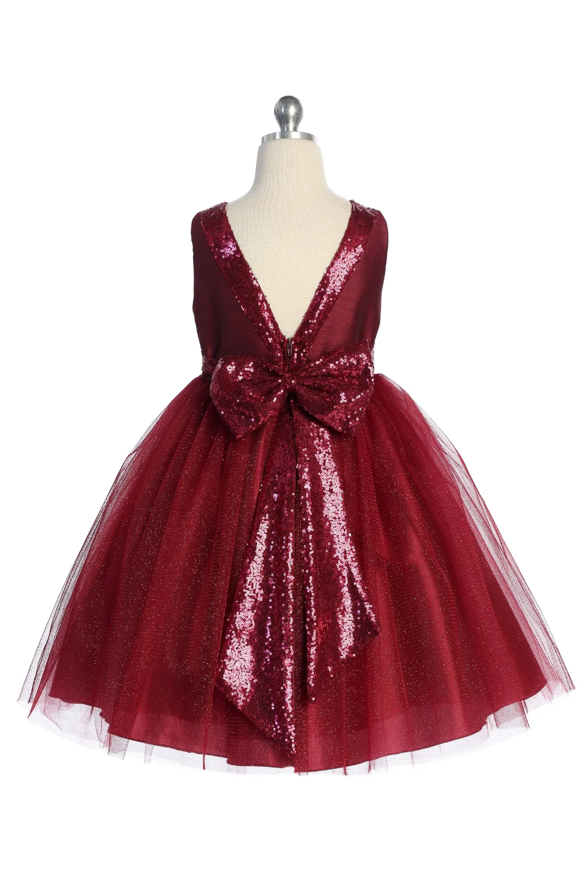 Girls Multi Color Sequin Glitter Tulle Special Occasion Dress 2-12