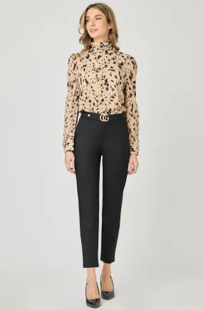 Gold CG Buckle Straight Leg Pant