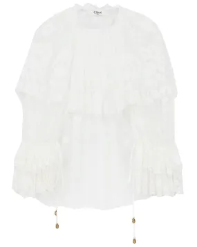 Iconic Milk Lace Ruffle Blouse