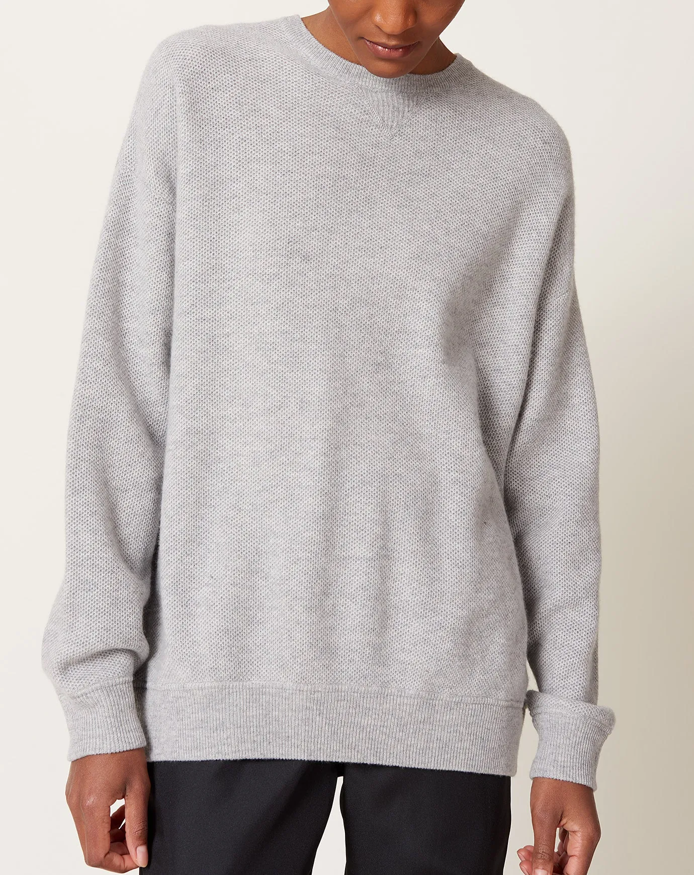 Idris Sweater in Light Heather Grey