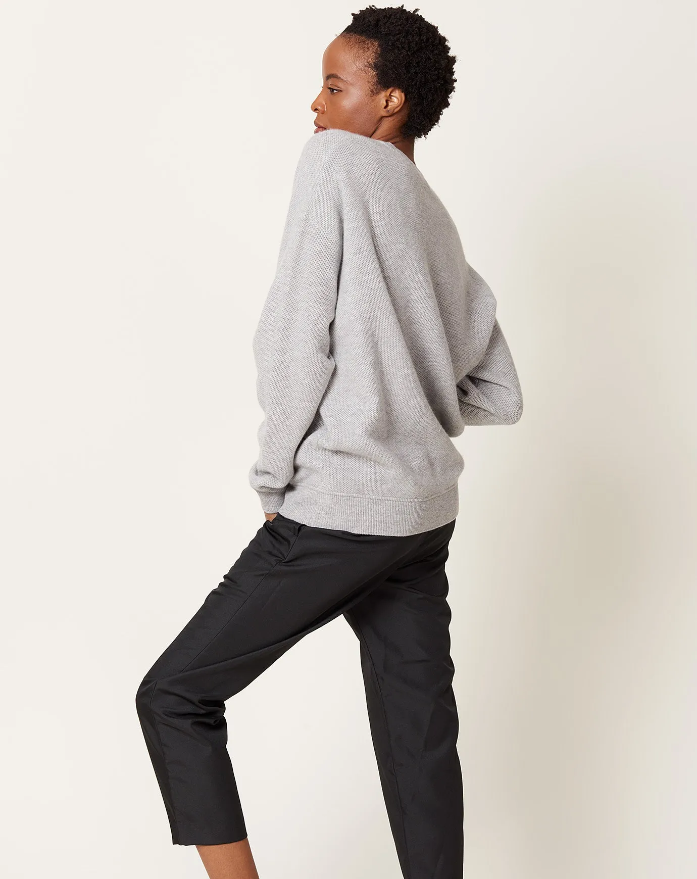 Idris Sweater in Light Heather Grey