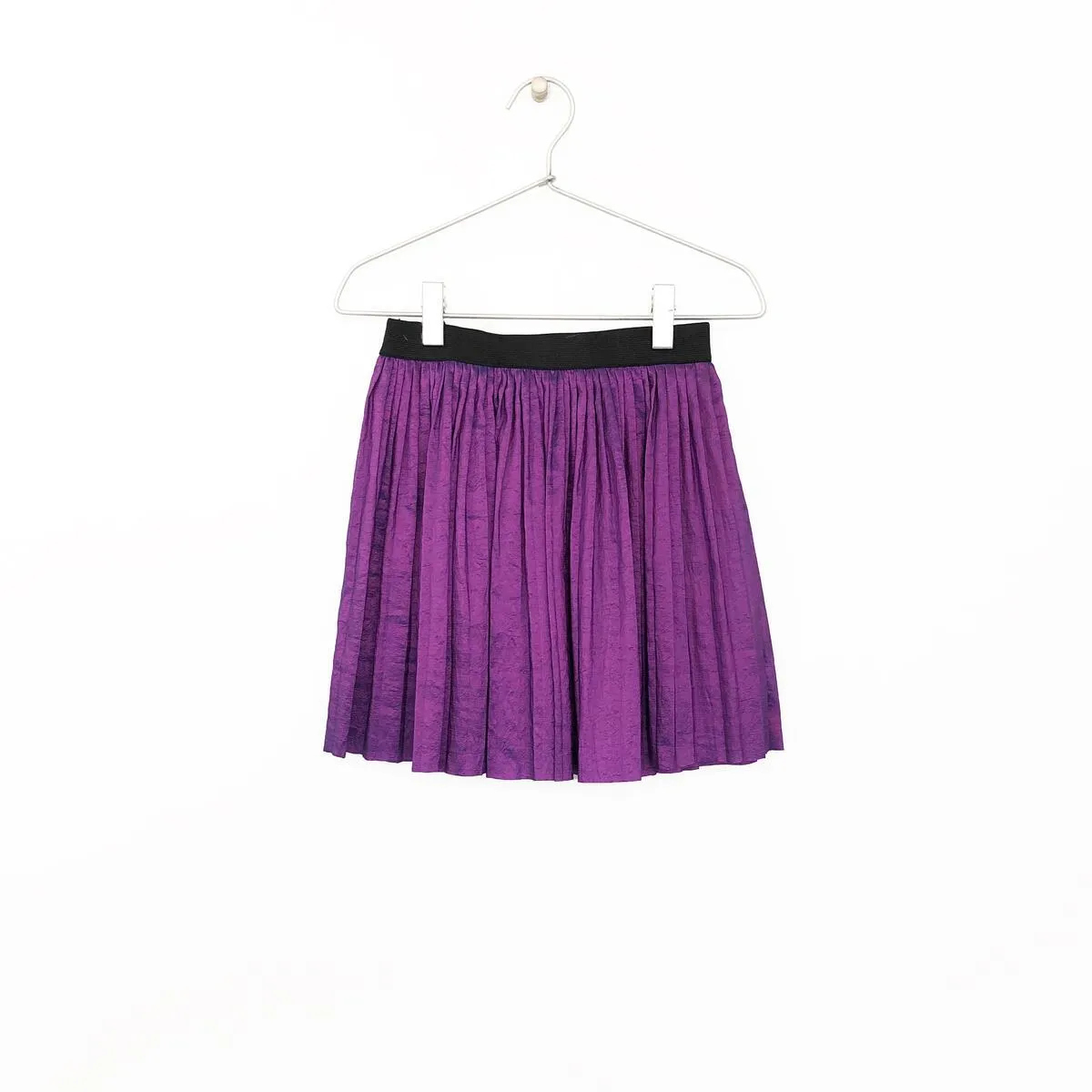 IRIDESCENT PLEATED SKIRT