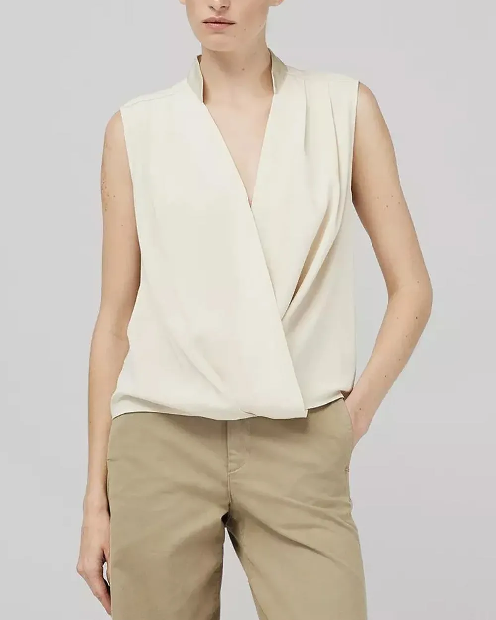 Ivory Satin Meredith Blouse