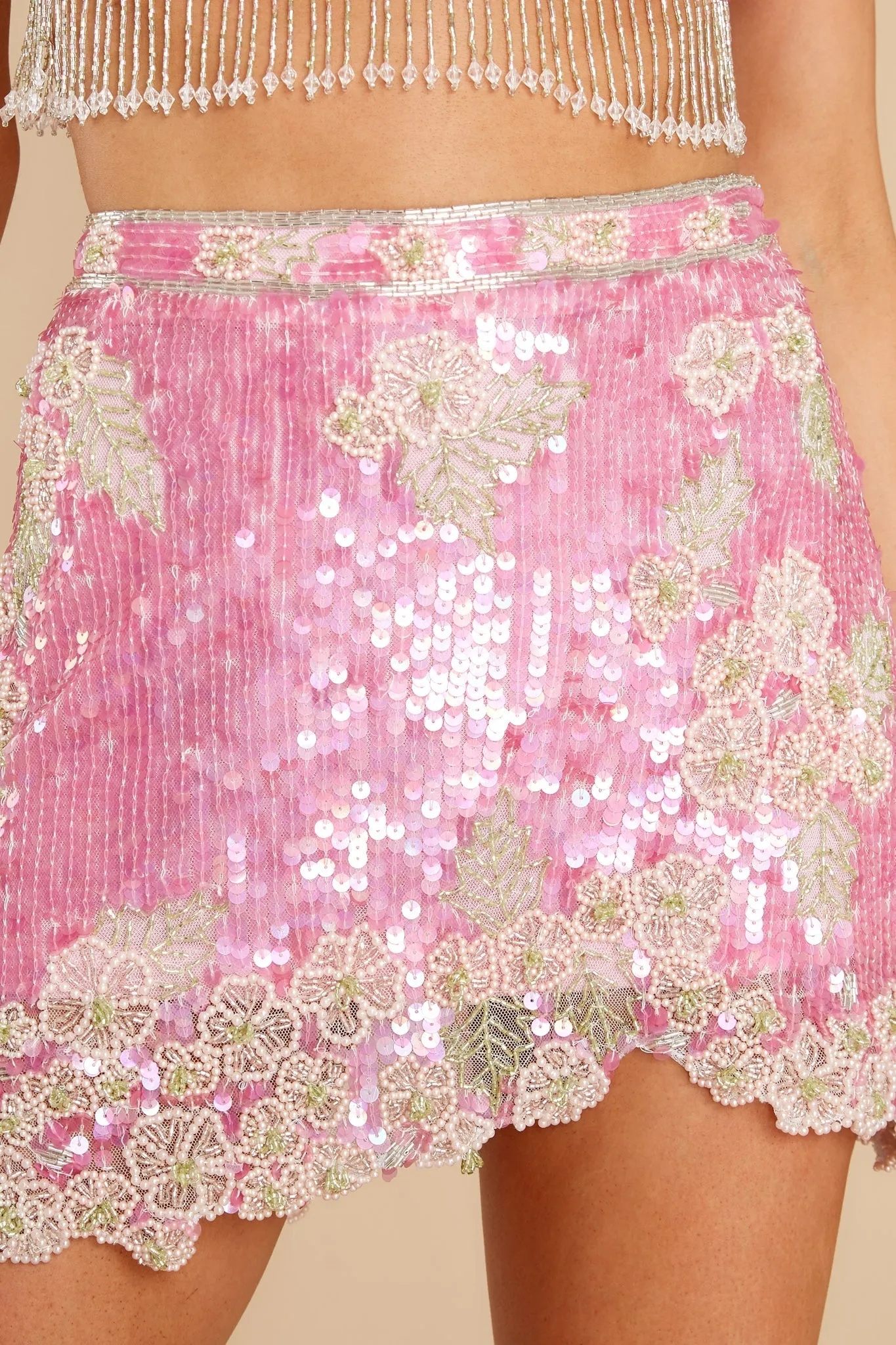 Kalasie Raspberry Sparkle Mini Skirt