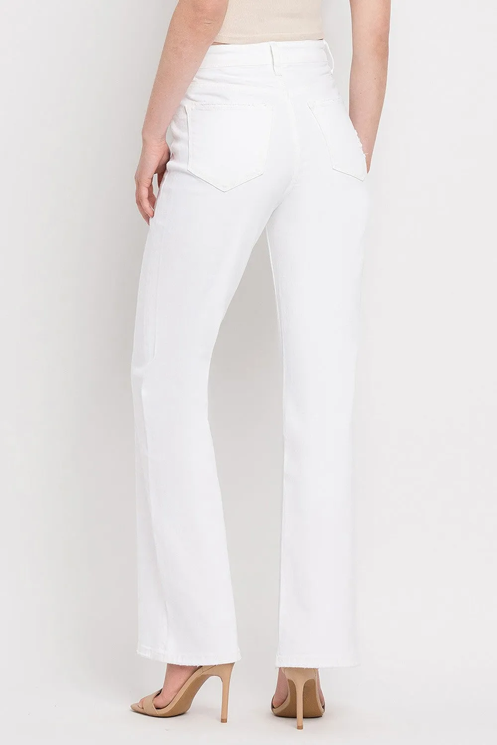 Leslie 90's Vintage Super Hi Flare Jeans, Optic White