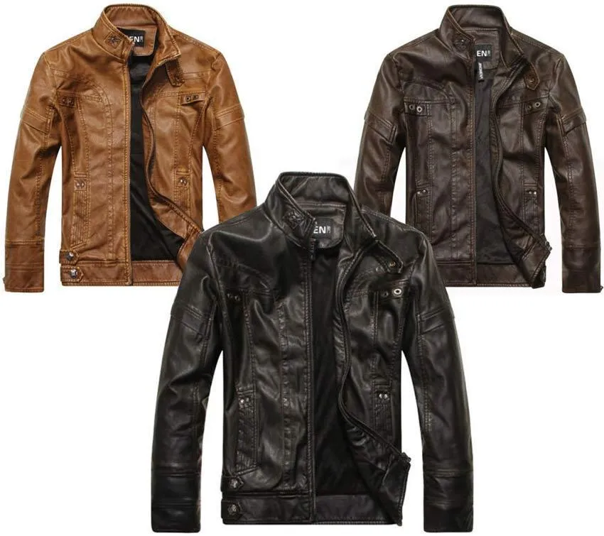 Men Slim Fit Sheep Leather Jacket