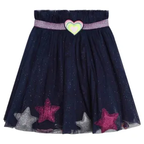 MESH SKIRT W/ MOVING CONFETTI STARS DETAILS