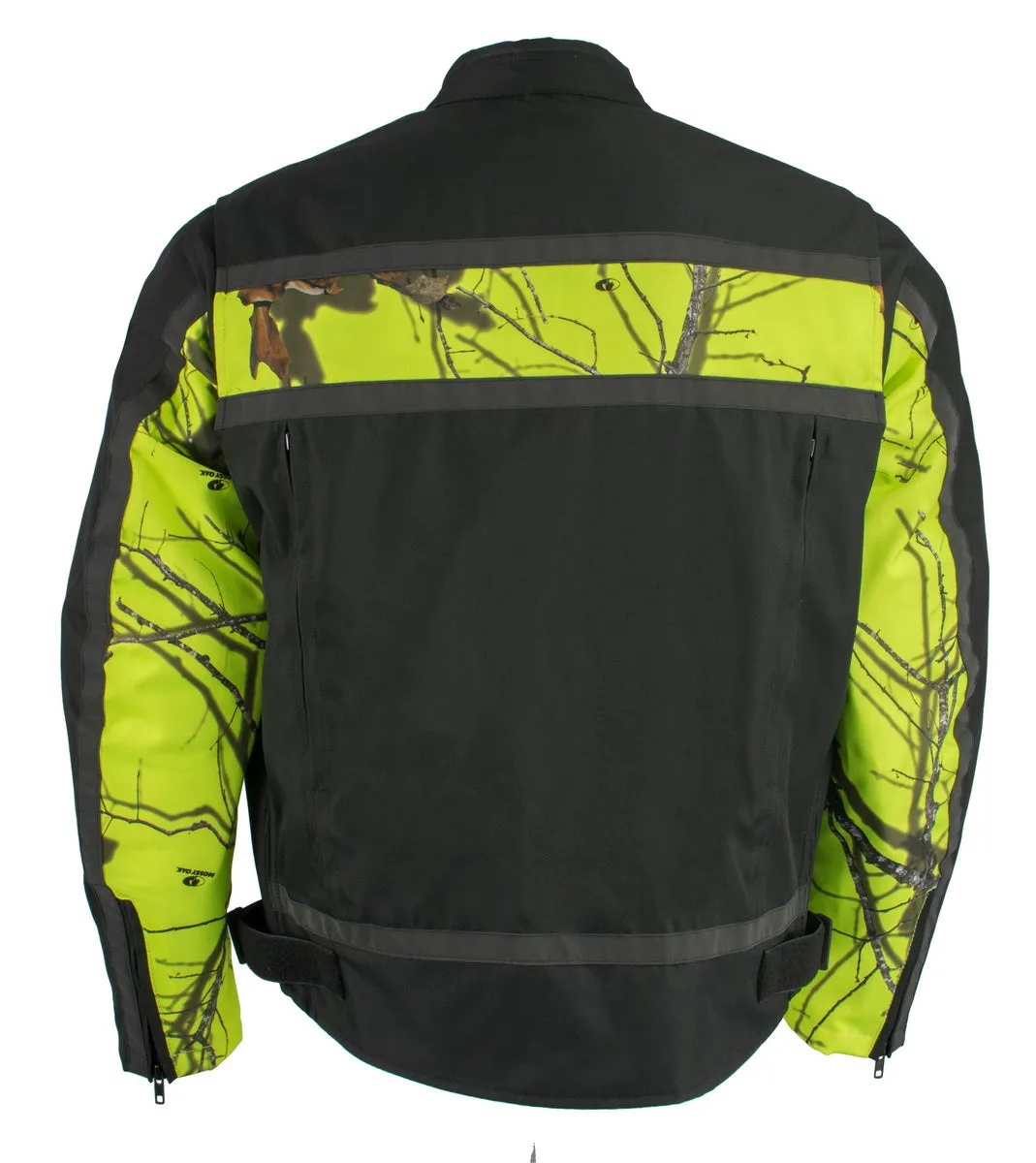 Milwaukee Leather MPM1786 Men's High Viz Textile Jacket with Mossy Oak Camo Chest Print