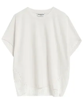 Off White Lace Back Gerb Tee