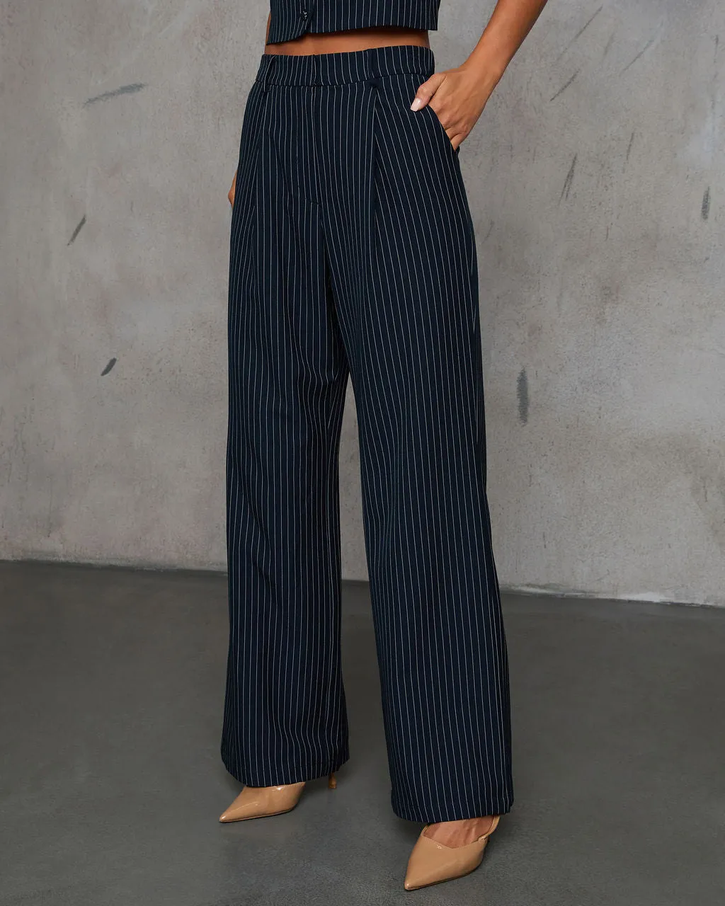 Out Of Sight High Waisted Pinstripe Pants