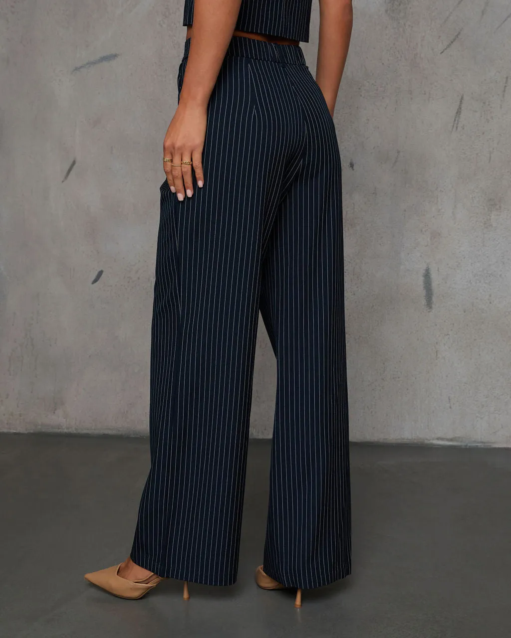 Out Of Sight High Waisted Pinstripe Pants