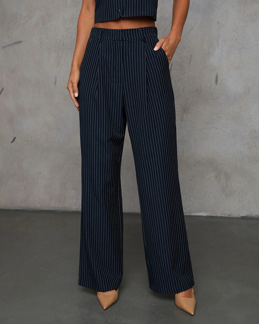 Out Of Sight High Waisted Pinstripe Pants