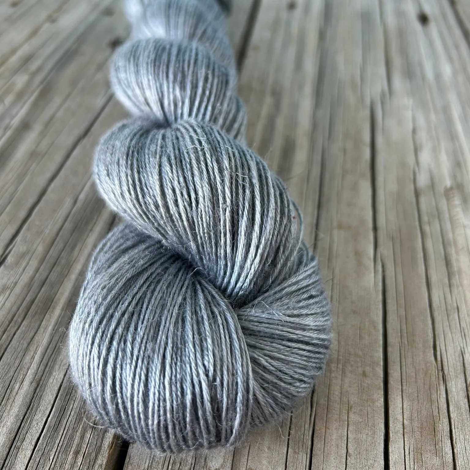 Pieces of Eight, Silver Gay Bamboo Linen Treasures Yarn, Fingering Weight Yarn