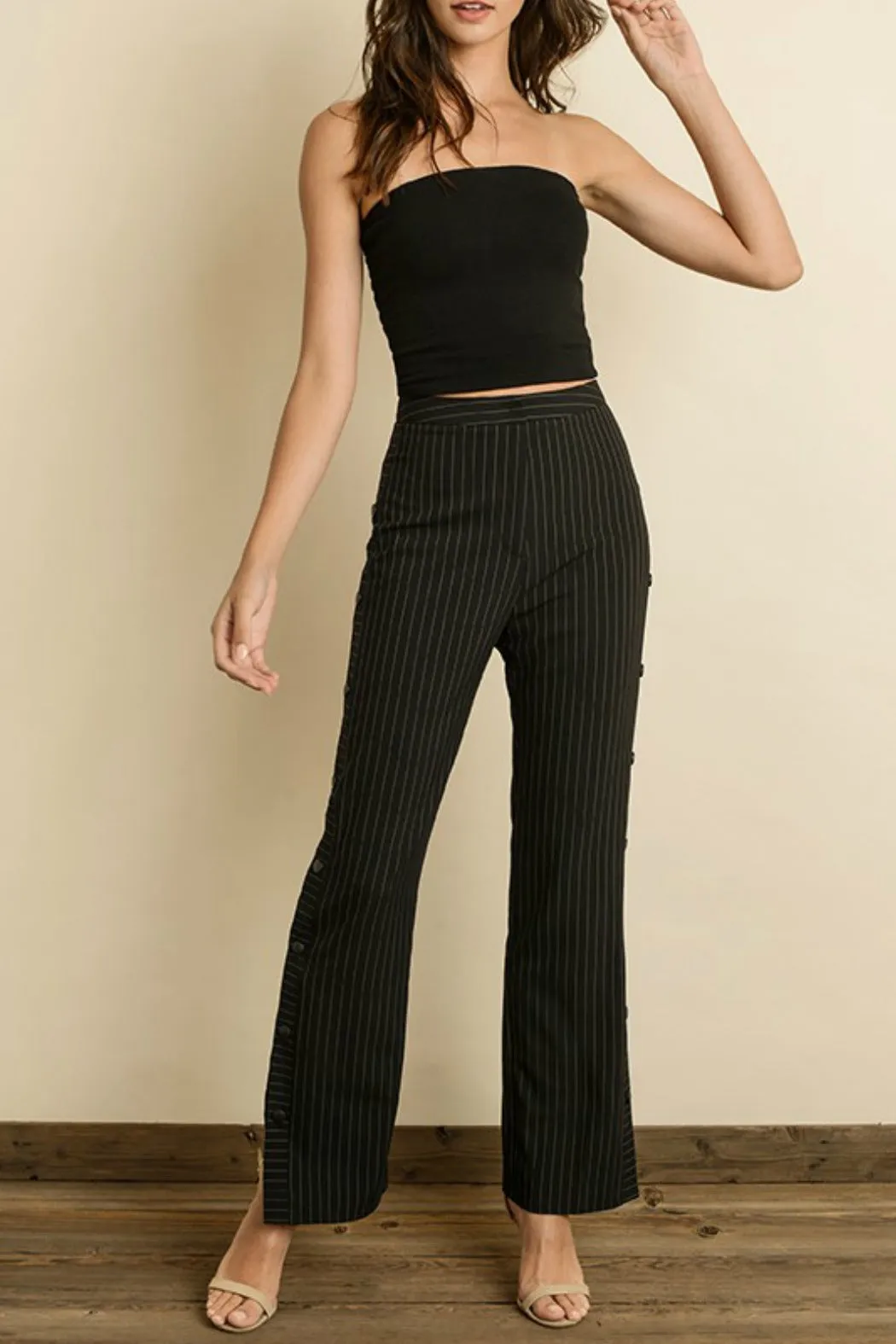 Pinstripe Track Pants