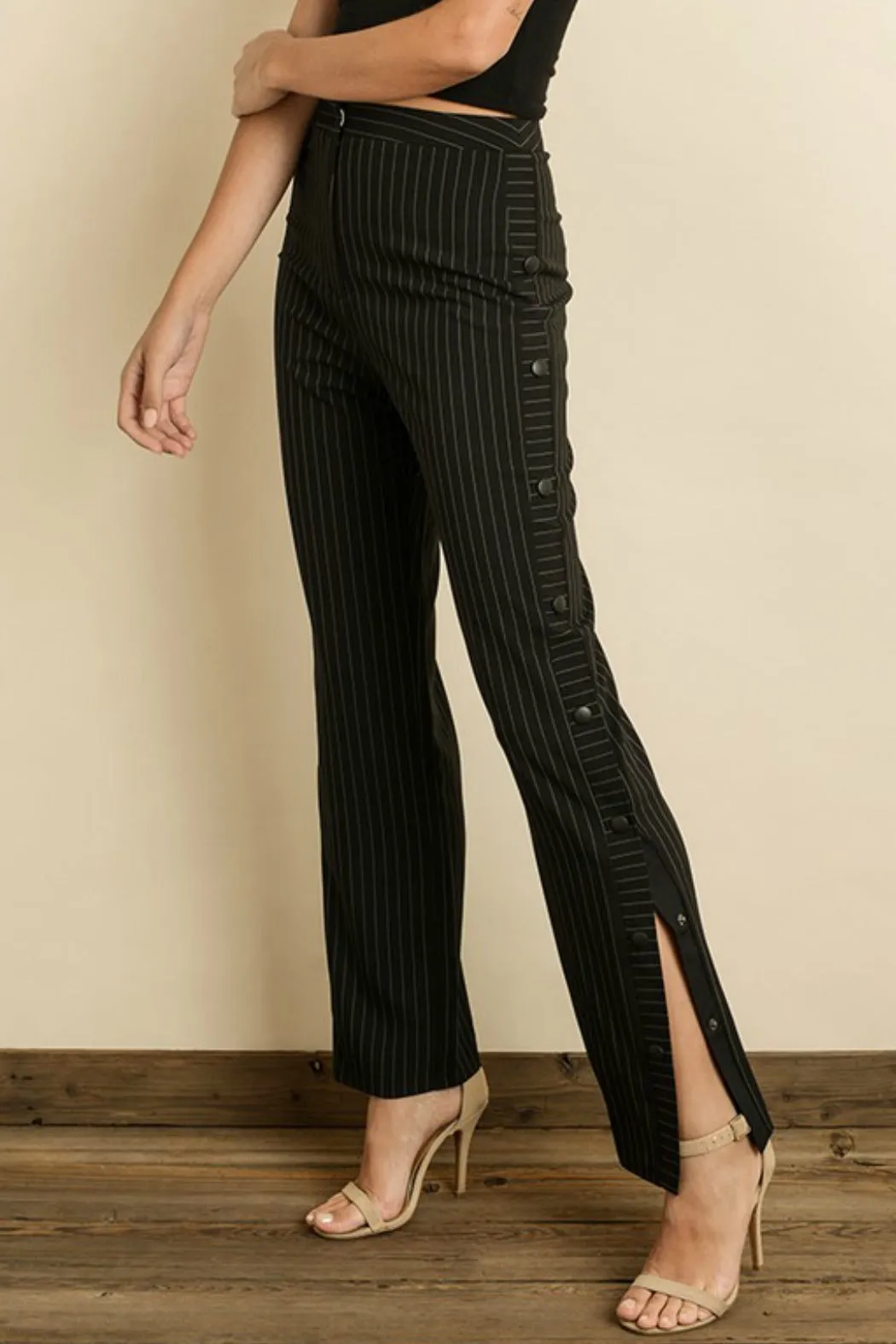 Pinstripe Track Pants