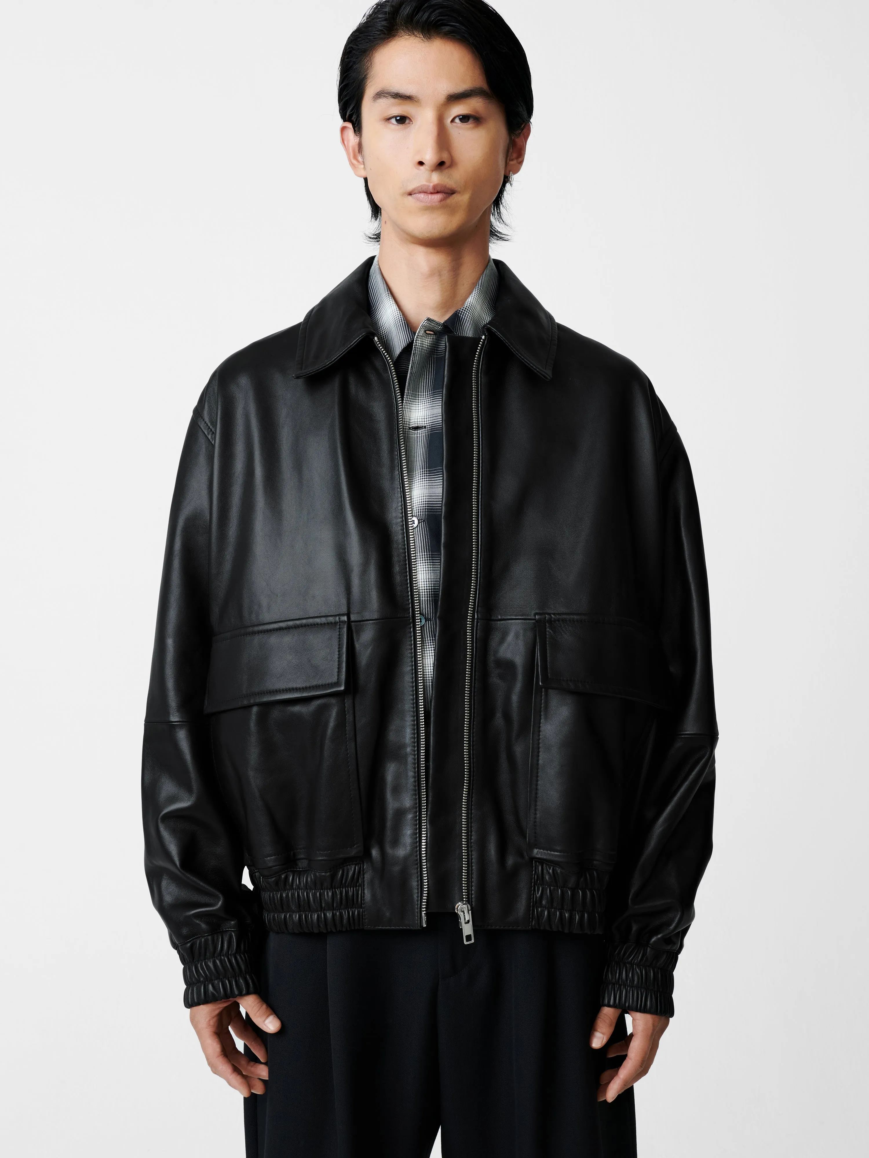 Piston Leather Jacket in Black