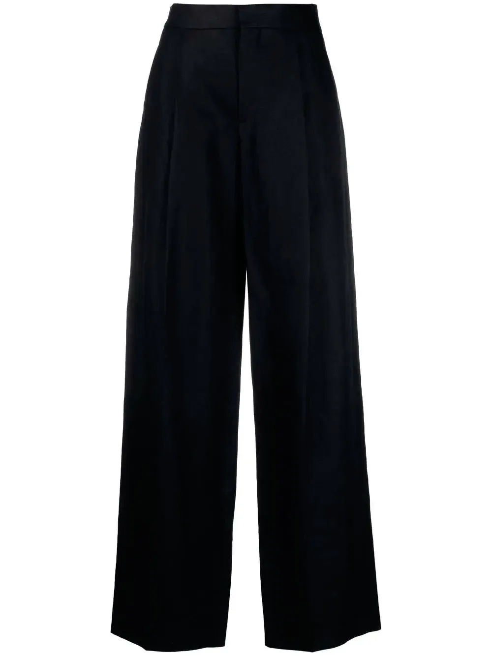 Pressed-crease tailored trousers