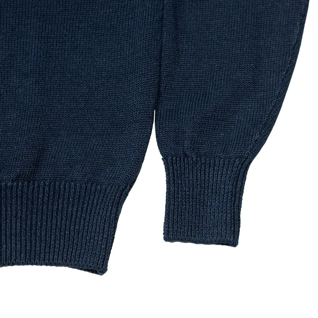 "Blueberry" blue linen crewneck sweater