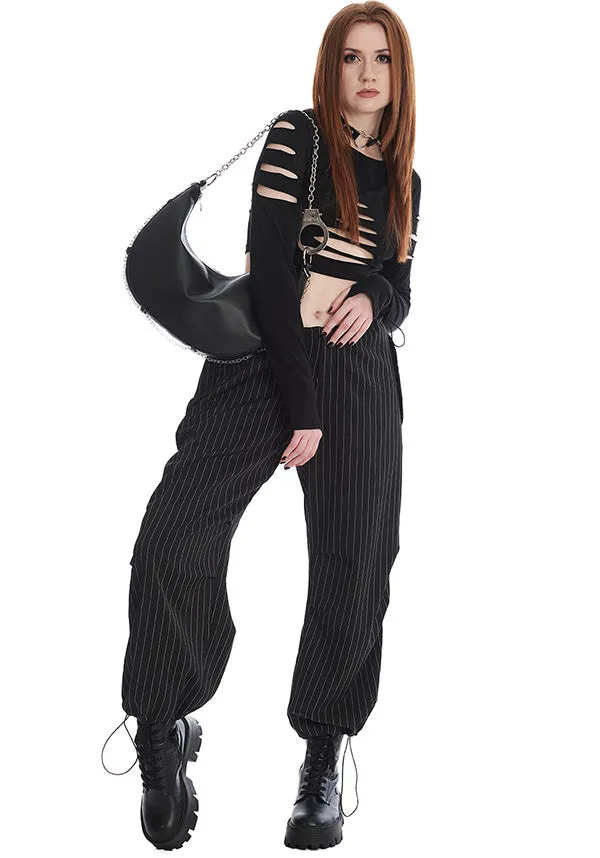 Raven Pinstripe | PANTS