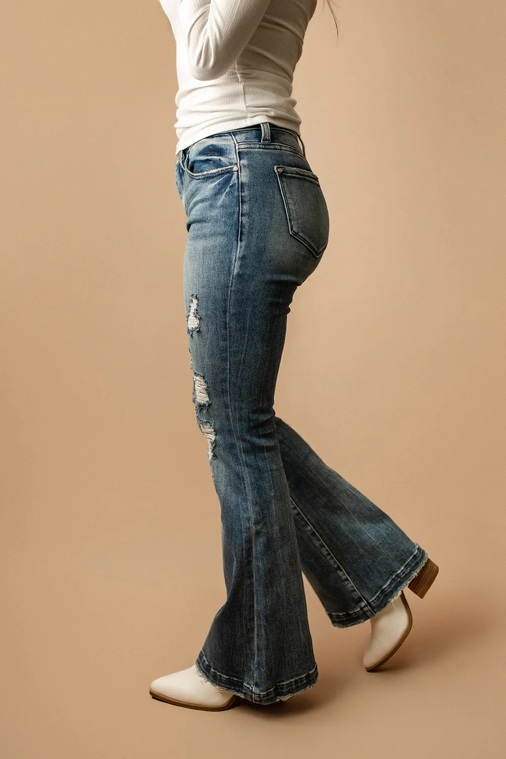 Reese Flare Jeans (Medium Wash - Tall) | FINAL SALE