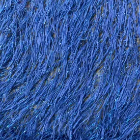 Royal Blue Metallic Faux Ostrich Feather Lace Fabric