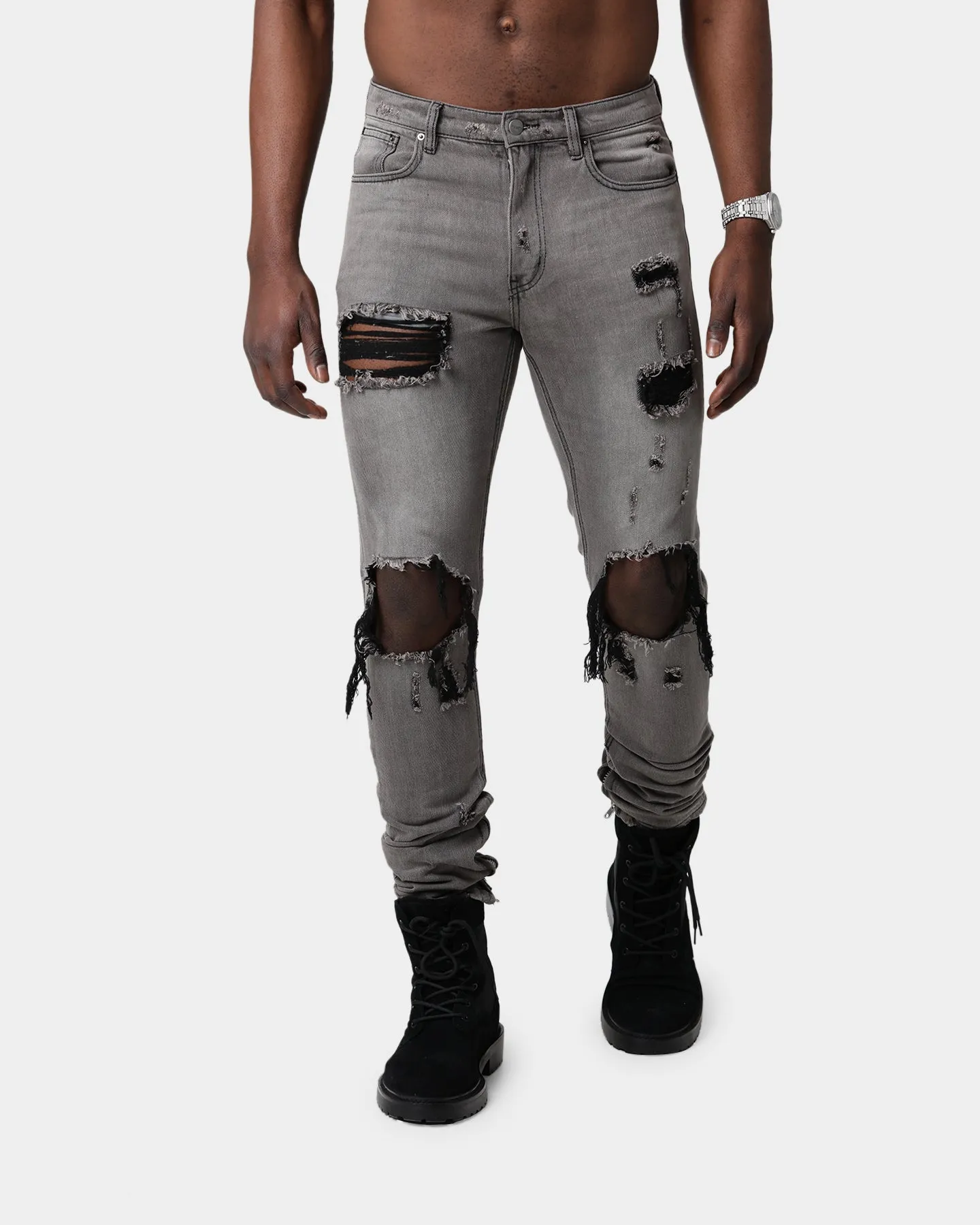 Saint Morta Destroyer Distressed Jeans Vintage Grey